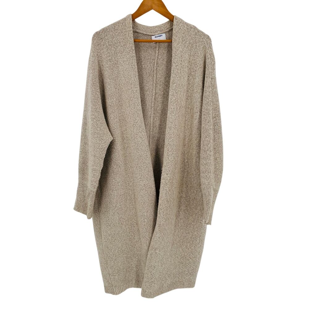 Tan heather long cardigan sweater Old Navy womens size large